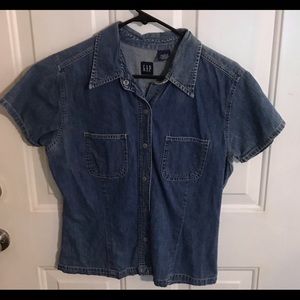 Gap button down Jean shirt